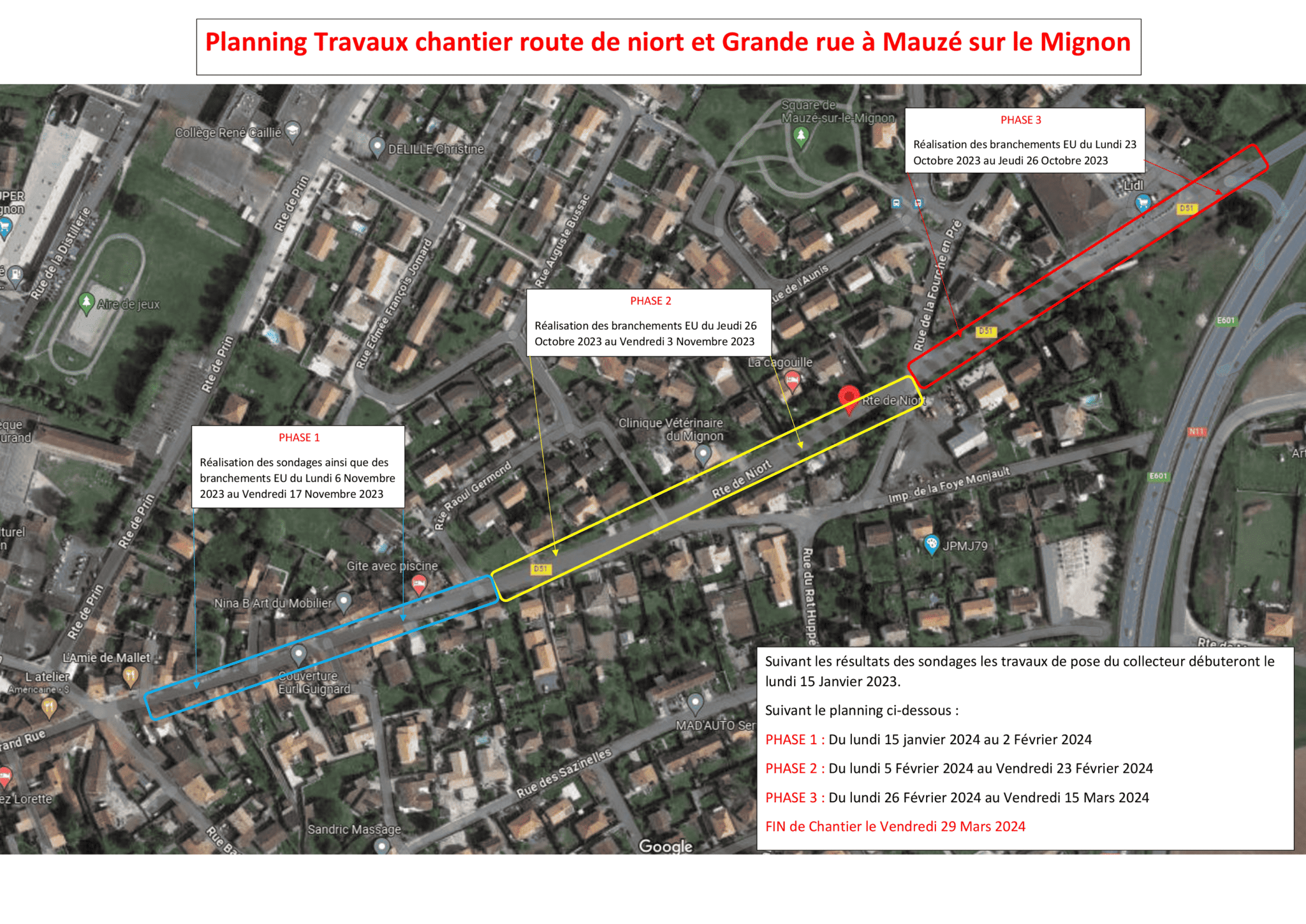 Planning Mauze sur le Mignon